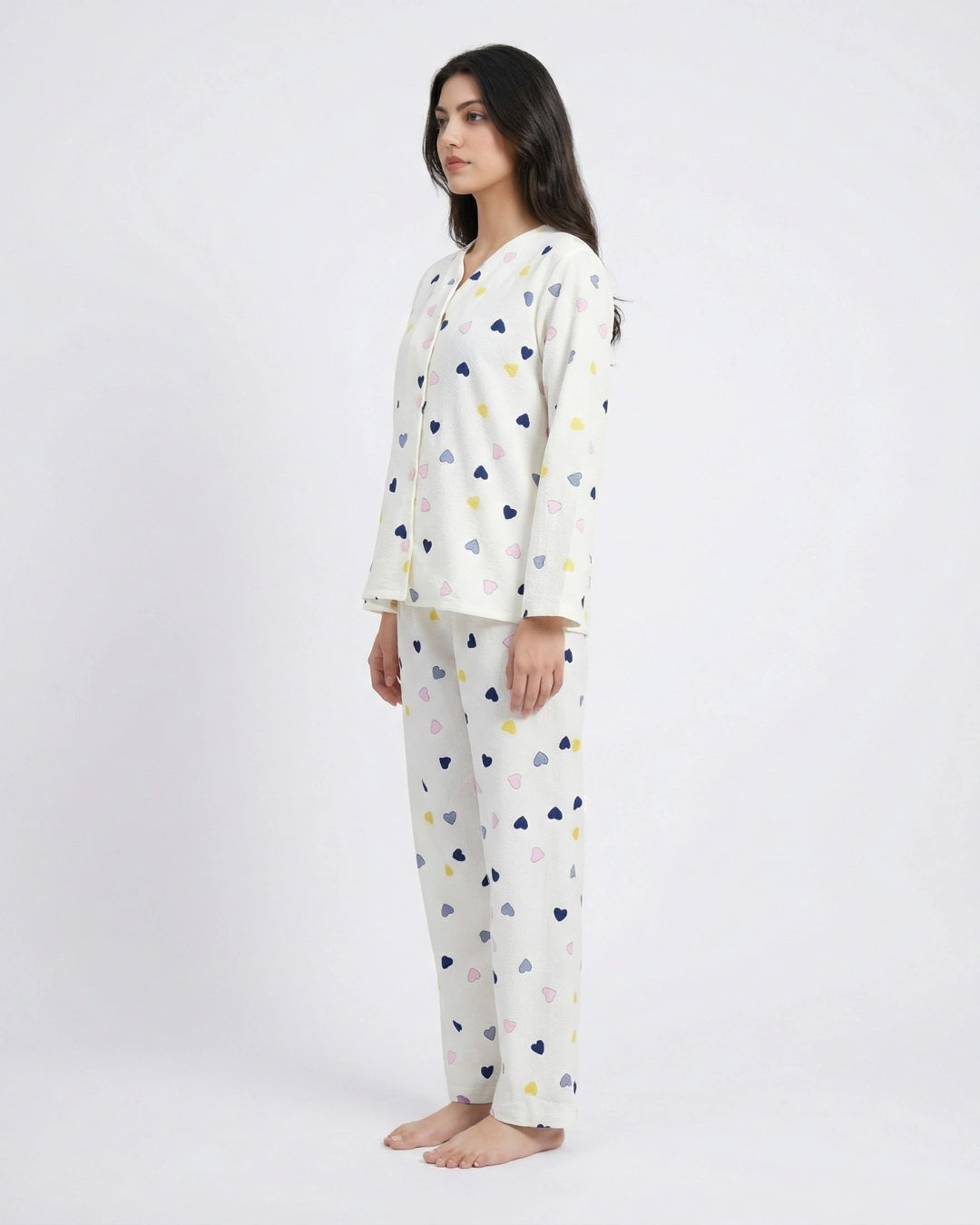 Summer Crinkled Pajama Suit - Floral Glam